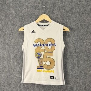 Adidas Golden State Warriors 2015 NBA Champs Jersey Curry #30 Youth Small White